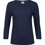 Elastisches Damen-T-Shirt mit 3/4-Ärmeln Tee Jays 460 Marineblau