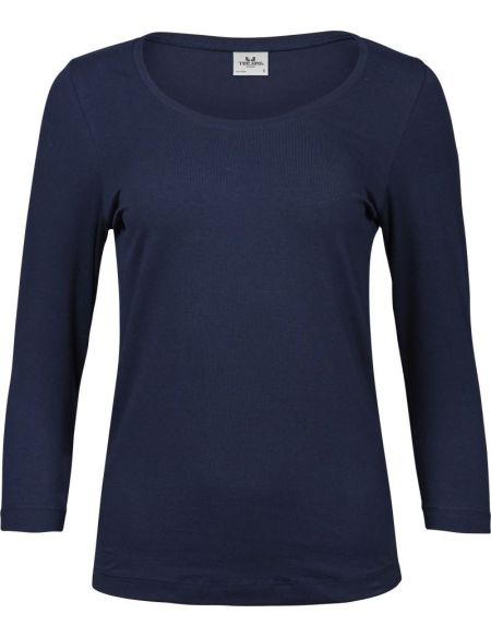 Damen T-Shirt elastisch mit 3/4 Ärmeln Tee Jays 460 weiß