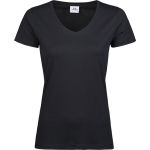 Luxus-T-Shirt für Damen mit V-Ausschnitt Tee Jays 5005 schwarz