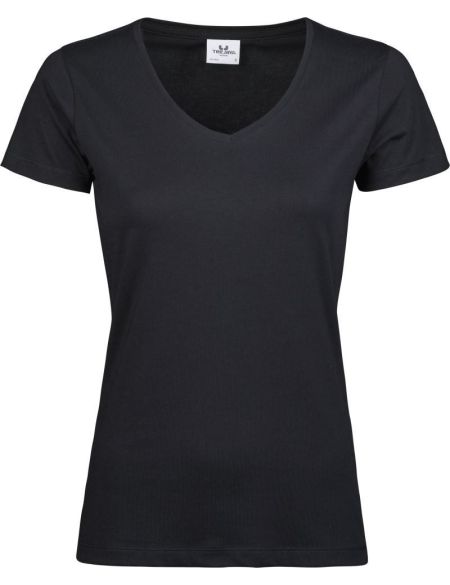 Luxuriöses Damen-T-Shirt mit V-Ausschnitt Tee Jays 5005 weiß