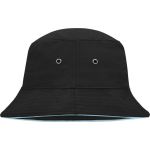 Fischerhut mit Krempe Myrtle Beach MB12 schwarz/mint Gr. S/M
