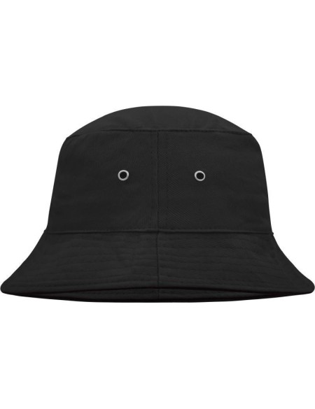 Fischerhut mit Krempe Myrtle Beach MB12 schwarz/schwarz Größe L/XL