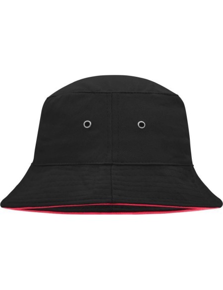 Fischerhut mit Krempe Myrtle Beach MB12 schwarz/rot Größe L/XL