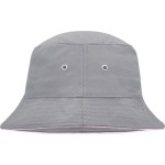 Klobouk rybářský s lemem Myrtle Beach MB12 light grey/light pink vel.L/XL