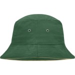 Fishing hat with brim Myrtle Beach MB12 dark green/beige size L/XL