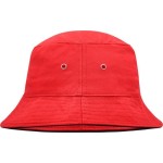 Fischerhut mit Krempe Myrtle Beach MB12 rot/schwarz Größe L/XL