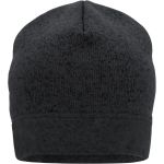 Arbeitsstrickmütze Myrtle Beach MB7121 Carbon Melange/Schwarz