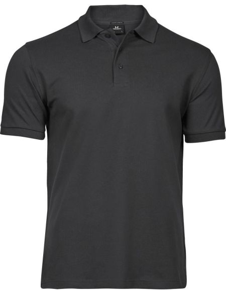 Poloshirt für Herren, luxuriös, elastisch, Tee Jays 1405, dunkelgrau