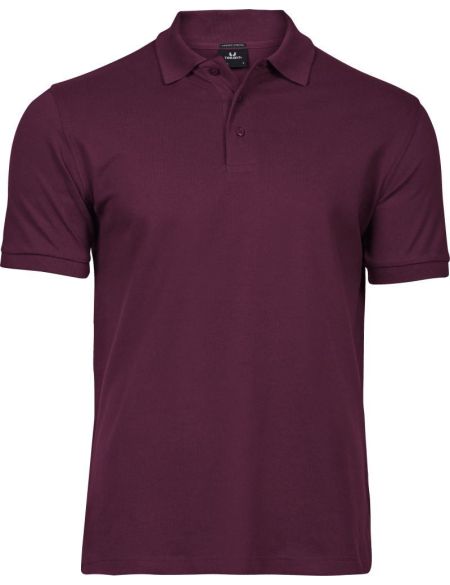 Poloshirt für Herren, luxuriös, elastisch, Tee Jays 1405, Wein