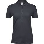 Luxuriöses Damen-Poloshirt aus elastischem Piqué Tee Jays 145 Dunkelgrau