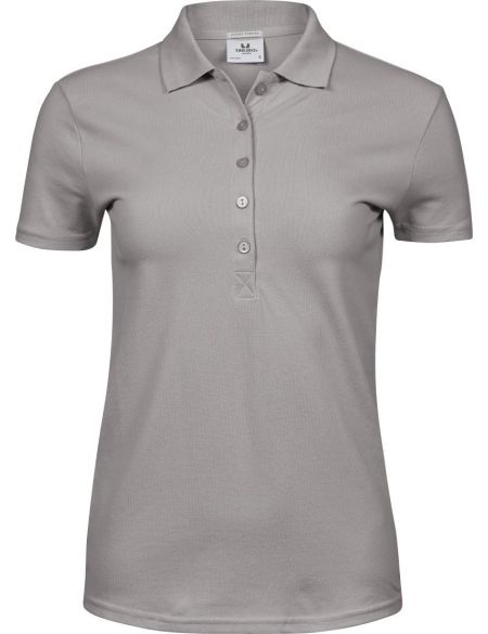 Luxuriöses Damen-Poloshirt aus elastischem Piqué Tee Jays 145 stone