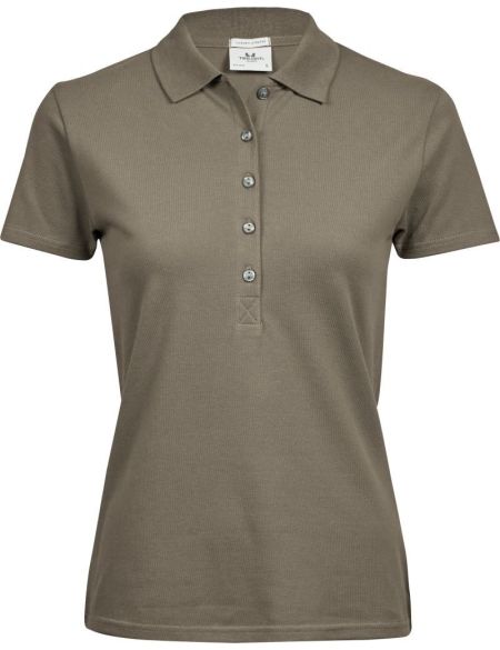Luxuriöses Damen-Poloshirt aus elastischem Piqué Tee Jays 145 weiß