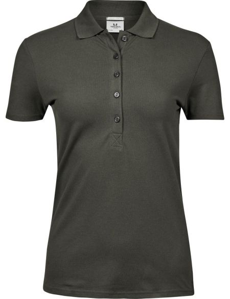 Luxuriöses Damen-Poloshirt aus elastischem Piqué Tee Jays 145 Dunkelgrün