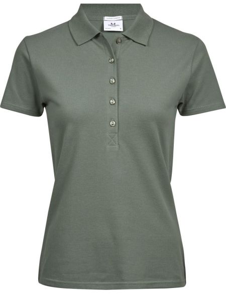 Luxuriöses Damen-Poloshirt aus elastischem Piqué Tee Jays 145 Blattgrün