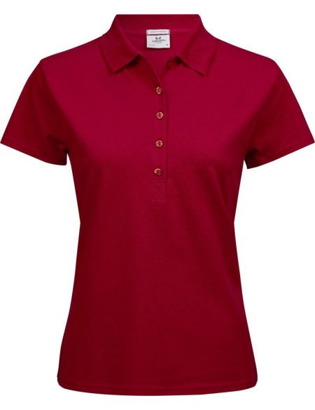 Luxuriöses Damen-Poloshirt aus elastischem Piqué Tee Jays 145 rot
