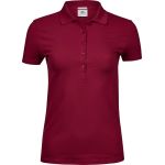 Luxuriöses Damen-Poloshirt aus elastischem Piqué Tee Jays 145 tiefrot