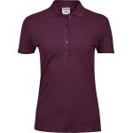 Luxuriöses Damen-Poloshirt aus elastischem Piqué Tee Jays 145 Wein