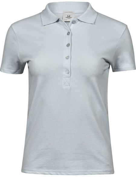 Luxuriöses Damen-Poloshirt aus elastischem Piqué Tee Jays 145 Eisblau