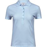 Luxuriöses Damen-Poloshirt aus elastischem Piqué Tee Jays 145 Hellblau