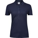Luxuriöses Damen-Poloshirt aus elastischem Piqué Tee Jays 145 Marineblau