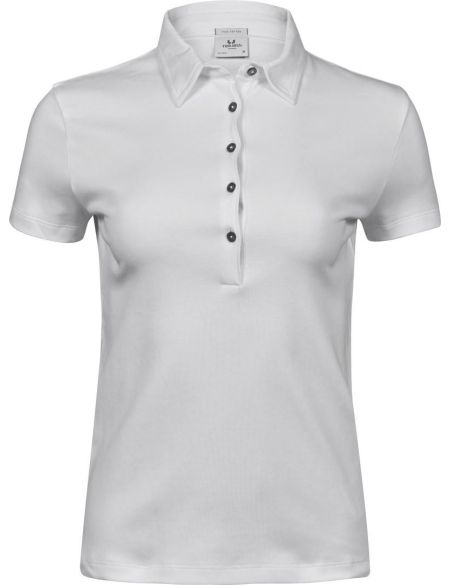 Damen-Poloshirt aus Pima-Baumwolle Tee Jays 1441 weiß