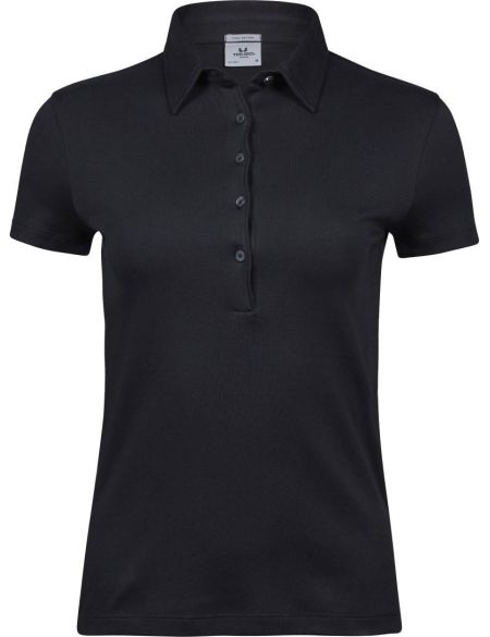 Damen-Poloshirt aus Pima-Baumwolle Tee Jays 1441 schwarz