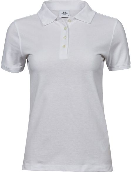 Damen-Piqué-Poloshirt Tee Jays 1401 weiß