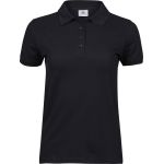 Damen-Piqué-Poloshirt Tee Jays 1401 schwarz