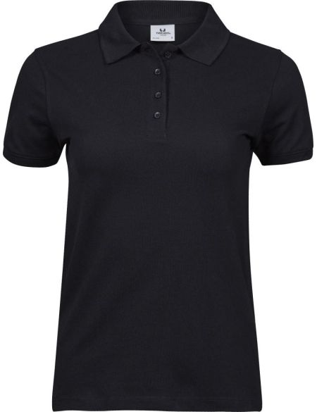 Damen-Piqué-Poloshirt Tee Jays 1401 schwarz