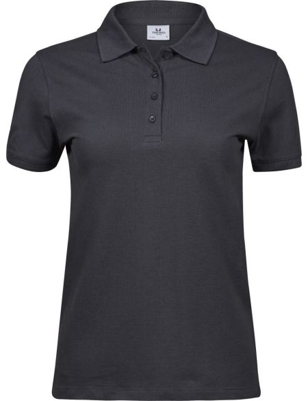Damen-Piqué-Poloshirt Tee Jays 1401 dunkelgrau