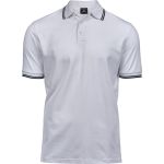 Poloshirt Herren elastisches Piqué Tee Jays 1407 weiß/navy