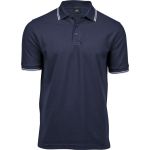 Poloshirt Herren elastisches Piqué Tee Jays 1407 Marine/Weiß