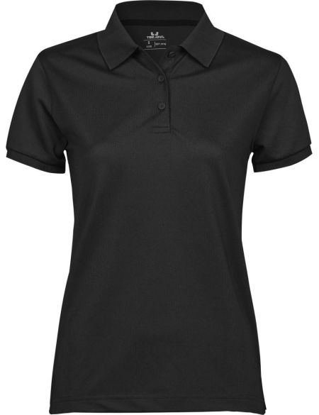 Damen-Piqué-Poloshirt Club Tee Jays 7001 schwarz