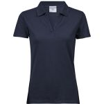 Luxuriöses Piqué-Poloshirt für Damen mit V-Ausschnitt Tee Jays 1409 Marineblau