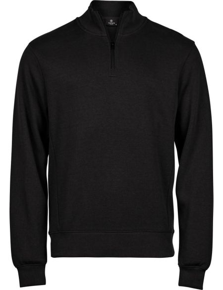 Interlock-Sweatshirt mit 1/4-Reißverschluss Tee Jays 5506 schwarz