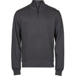 Interlock-Sweatshirt mit 1/4-Reißverschluss Tee Jays 5506 dunkelgrau