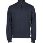 Tee Jays 5506 Marineblauer Interlock-Kapuzenpullover mit 1/4-Reißverschluss