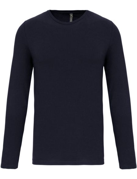 Elastisches Herren-T-Shirt mit langen Ärmeln Kariban K3016 weiß