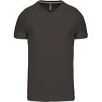 Herren-T-Shirt mit V-Ausschnitt Kariban K357 dunkelgrau
