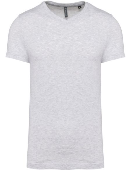Herren-T-Shirt mit V-Ausschnitt Kariban K357 Ash Heather