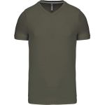 Herren-T-Shirt mit V-Ausschnitt Kariban K357, dunkles Khaki