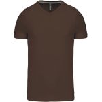 Herren-T-Shirt mit V-Ausschnitt Kariban K357 Schokolade