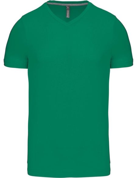 Herren-T-Shirt mit V-Ausschnitt Kariban K357 Kelly Green