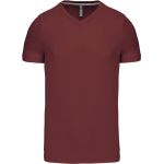 Herren-T-Shirt mit V-Ausschnitt Kariban K357 Wein