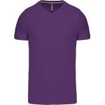 Kariban K357 lila Herren-T-Shirt mit V-Ausschnitt