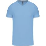Herren-T-Shirt mit V-Ausschnitt Kariban K357 himmelblau
