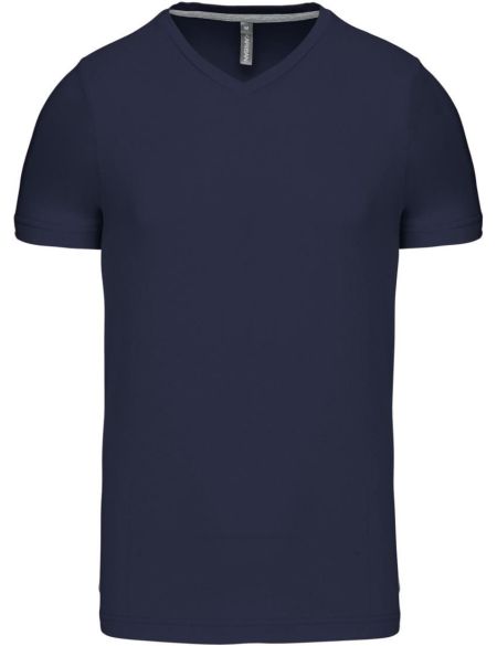 Herren-T-Shirt mit V-Ausschnitt Kariban K357 Marineblau