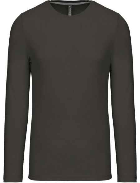 Kariban K359 dunkelgraues Herren-T-Shirt mit langen Ärmeln