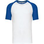 Baseball-T-Shirt Kariban K330 weiß/königsblau