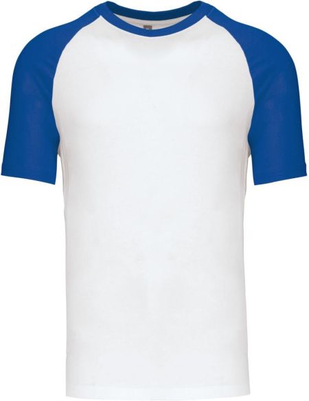 Baseball-T-Shirt Kariban K330 weiß/königsblau